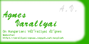 agnes varallyai business card